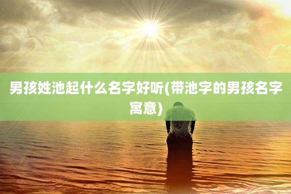 男孩姓池起什么名字好听(带池字的男孩名字寓意)