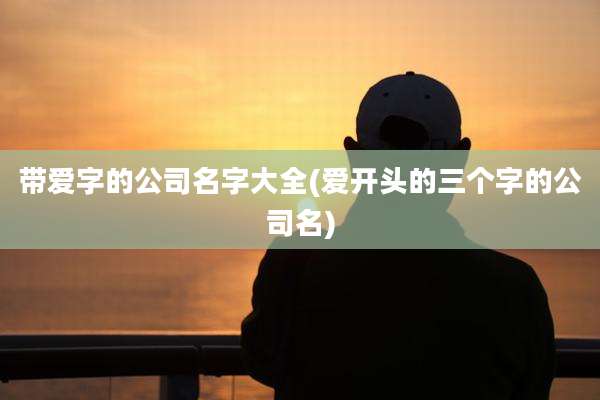 带爱字的公司名字大全(爱开头的三个字的公司名)