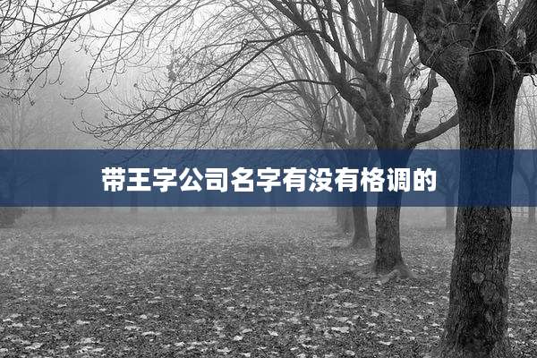 带王字公司名字有没有格调的