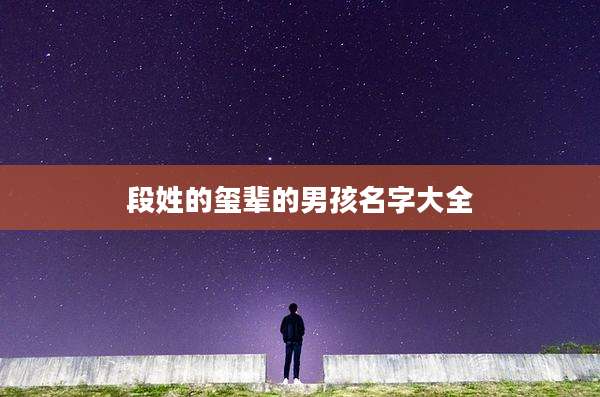 段姓的玺辈的男孩名字大全