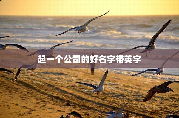 起一个公司的好名字带英字