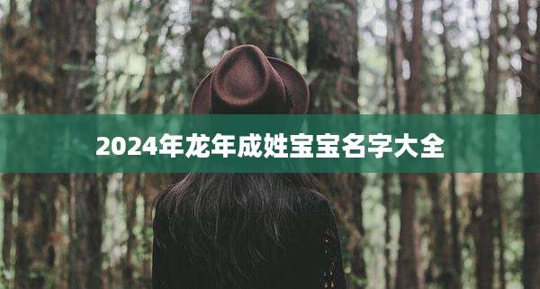 2024年龙年成姓宝宝名字大全