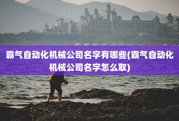 霸气自动化机械公司名字有哪些(霸气自动化机械公司名字怎么取)