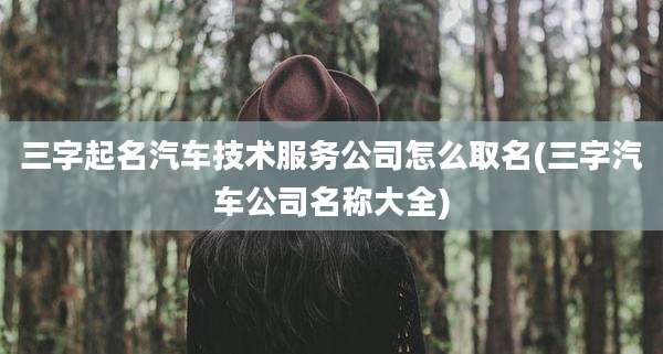 三字起名汽车技术服务公司怎么取名(三字汽车公司名称大全)
