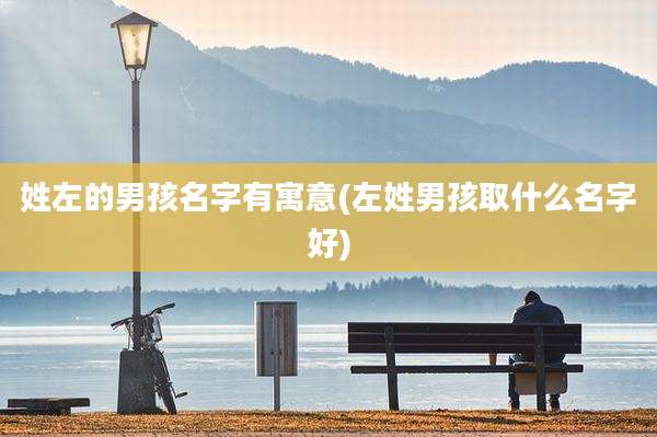 姓左的男孩名字有寓意(左姓男孩取什么名字好)