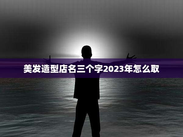美发造型店名三个字2023年怎么取