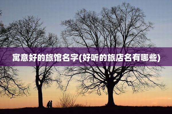 寓意好的旅馆名字(好听的旅店名有哪些)