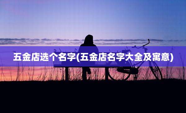 五金店选个名字(五金店名字大全及寓意)