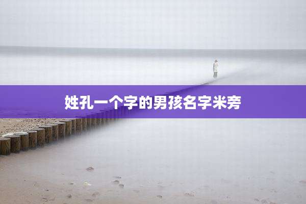 姓孔一个字的男孩名字米旁