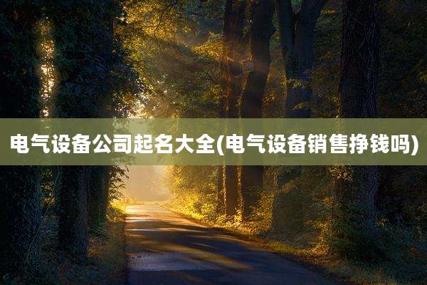 电气设备公司起名大全(电气设备销售挣钱吗)