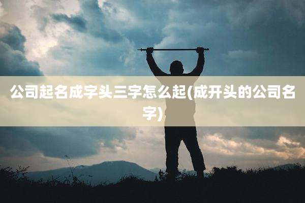 公司起名成字头三字怎么起(成开头的公司名字)
