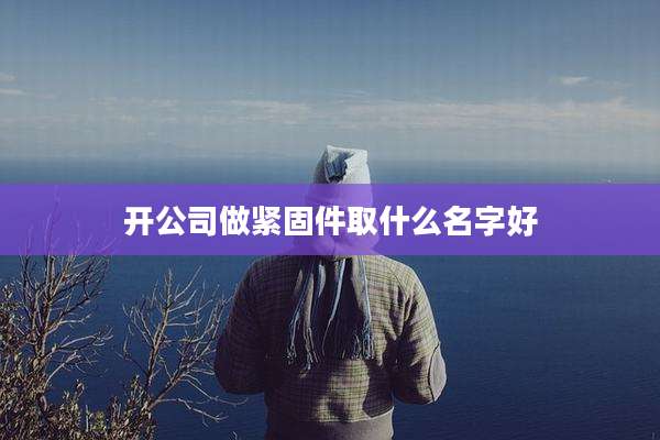 开公司做紧固件取什么名字好