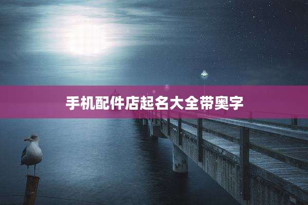 手机配件店起名大全带奥字
