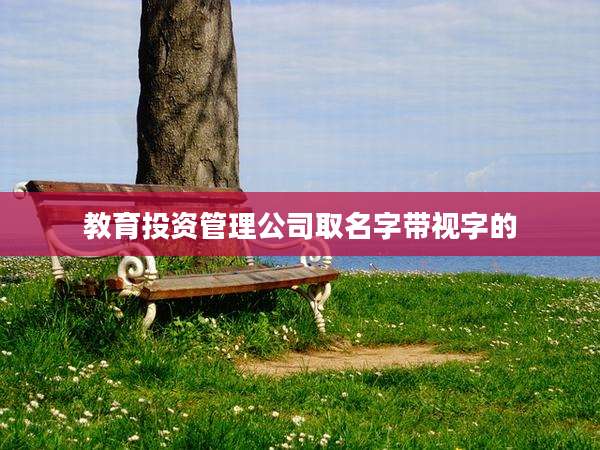 教育投资管理公司取名字带视字的