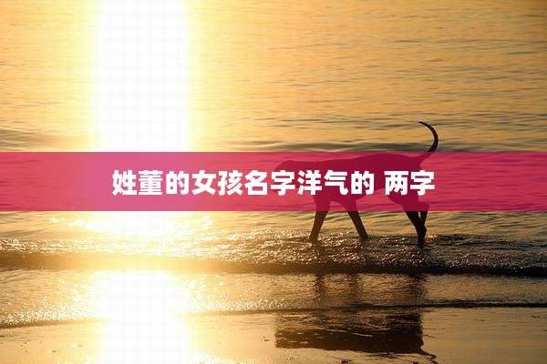 姓董的女孩名字洋气的 两字
