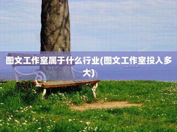图文工作室属于什么行业(图文工作室投入多大)