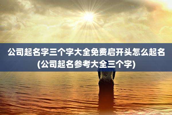 公司起名字三个字大全免费启开头怎么起名(公司起名参考大全三个字)