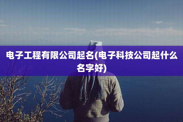 电子工程有限公司起名(电子科技公司起什么名字好)