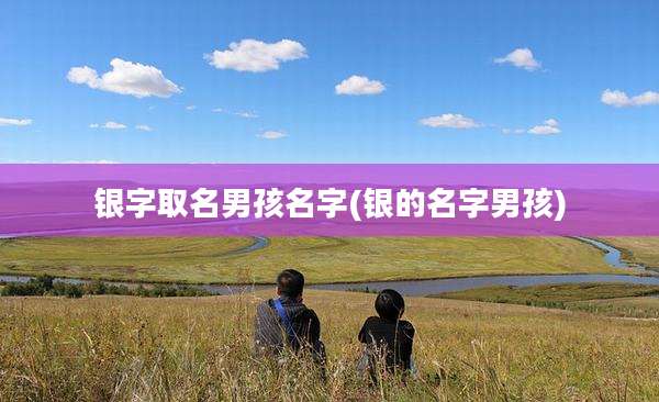 银字取名男孩名字(银的名字男孩)