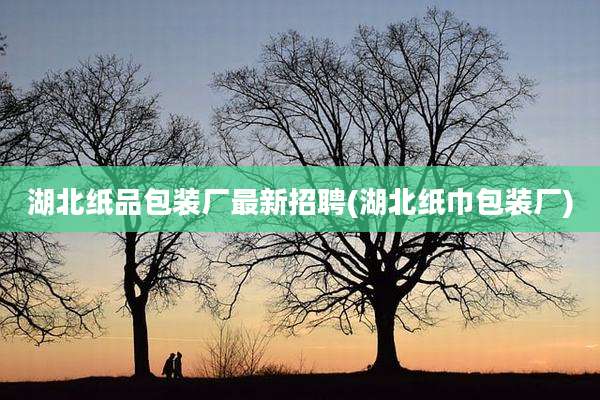 湖北纸品包装厂最新招聘(湖北纸巾包装厂)