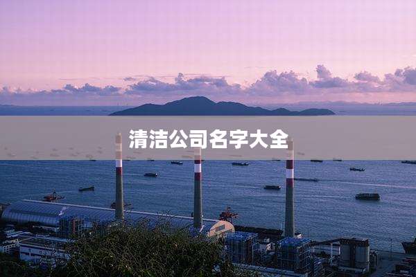 清洁公司名字大全