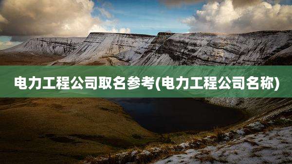 电力工程公司取名参考(电力工程公司名称)