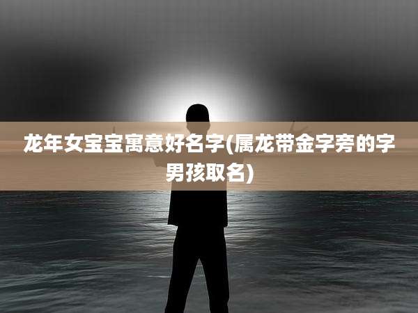 龙年女宝宝寓意好名字(属龙带金字旁的字男孩取名)