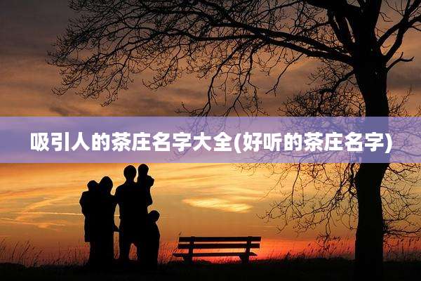吸引人的茶庄名字大全(好听的茶庄名字)