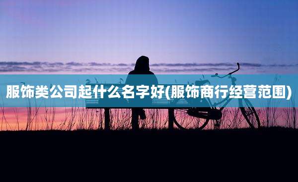 服饰类公司起什么名字好(服饰商行经营范围)