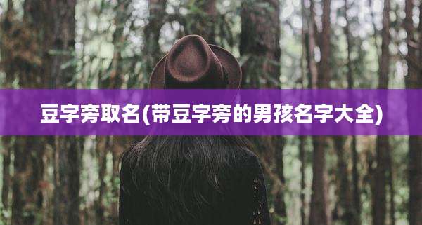豆字旁取名(带豆字旁的男孩名字大全)