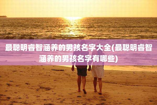 最聪明睿智涵养的男孩名字大全(最聪明睿智涵养的男孩名字有哪些)