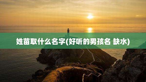姓苗取什么名字(好听的男孩名 缺水)