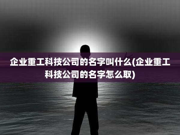 企业重工科技公司的名字叫什么(企业重工科技公司的名字怎么取)