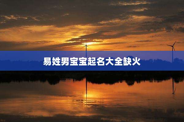易姓男宝宝起名大全缺火