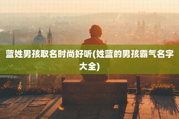 蓝姓男孩取名时尚好听(姓蓝的男孩霸气名字大全)