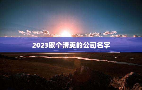2023取个清爽的公司名字