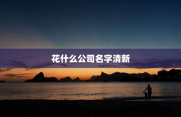 花什么公司名字清新