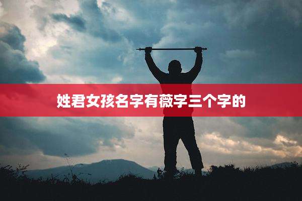 姓君女孩名字有薇字三个字的