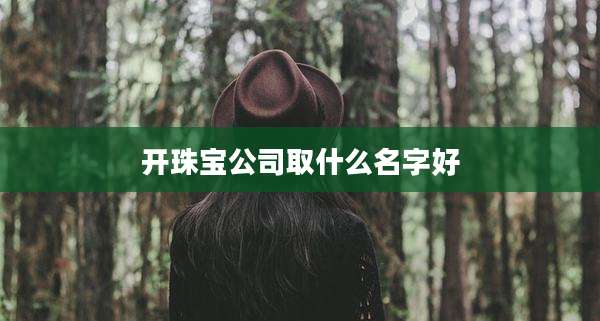 开珠宝公司取什么名字好