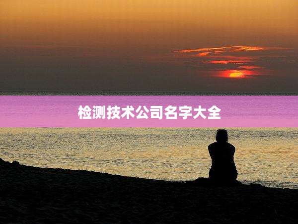 检测技术公司名字大全