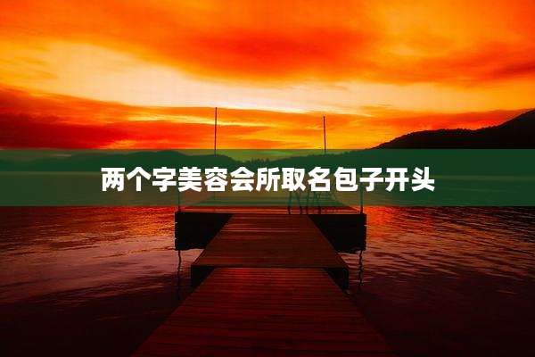 两个字美容会所取名包子开头