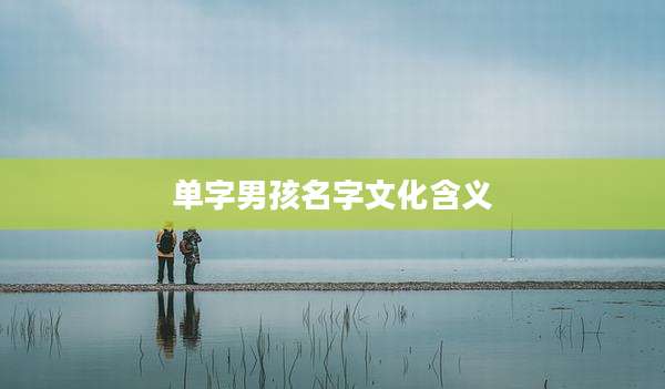 单字男孩名字文化含义