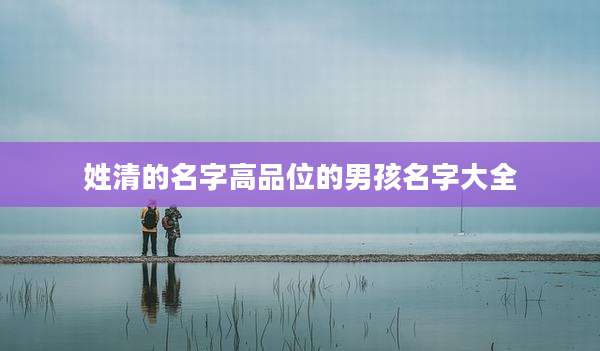 姓清的名字高品位的男孩名字大全