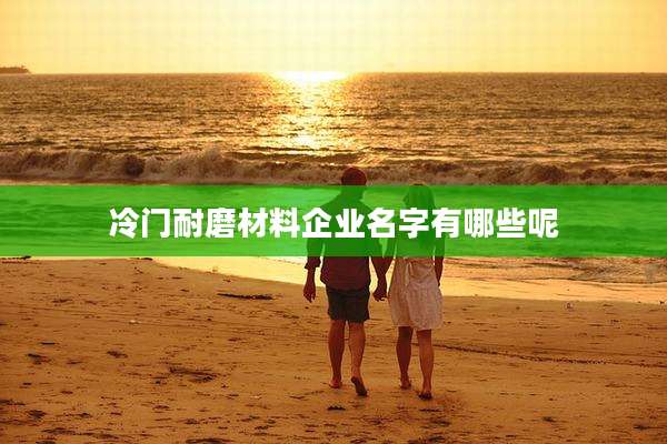 冷门耐磨材料企业名字有哪些呢
