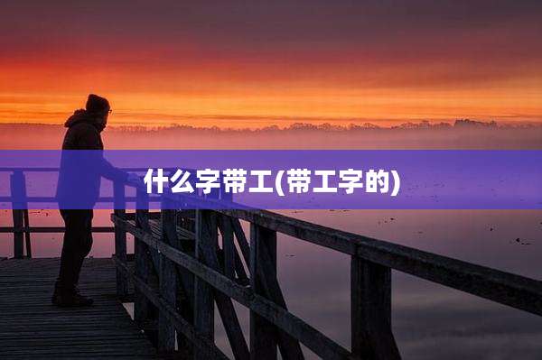 什么字带工(带工字的)
