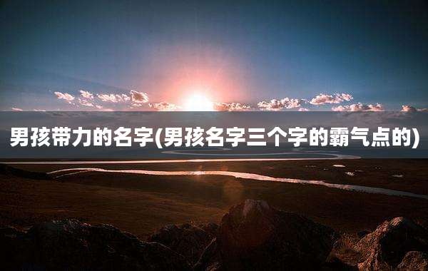 男孩带力的名字(男孩名字三个字的霸气点的)