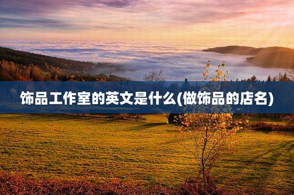 饰品工作室的英文是什么(做饰品的店名)
