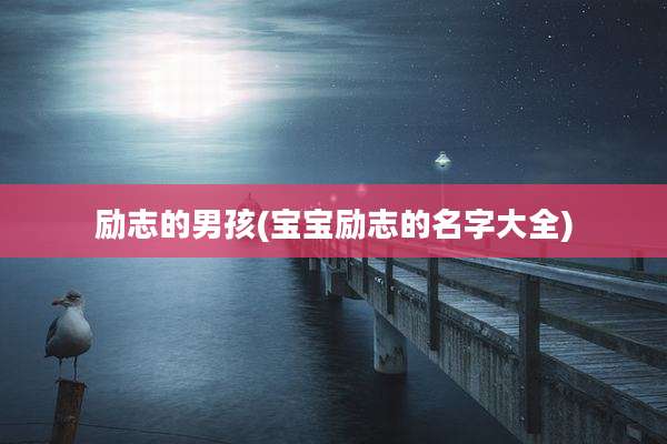 励志的男孩(宝宝励志的名字大全)