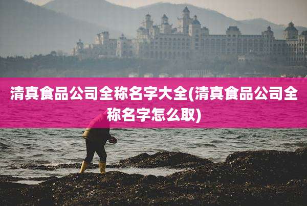 清真食品公司全称名字大全(清真食品公司全称名字怎么取)