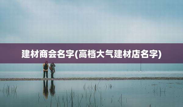 建材商会名字(高档大气建材店名字)